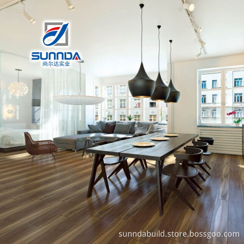 digital printed rustic wooden pattern glazed non-slip rustic ceramic wood flooring bedroom tiles